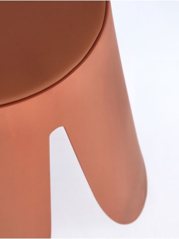 Bizzotto Hocker "Imogen" in Orange - (H)47 x Ø 37 cm