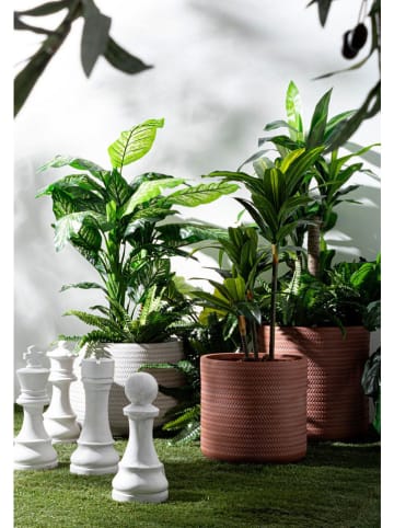 Bizzotto 3-delige set: decoratieve objecten "Chess" wit - (H)36 cm