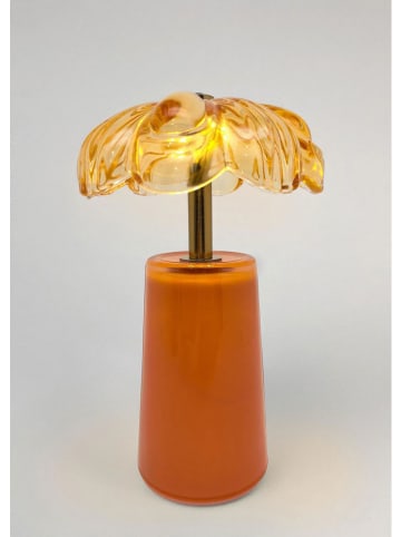 Bizzotto Lampa stołowa LED "Gatsby" w kolorze pomarańczowym - wys. 18 x Ø 11 cm