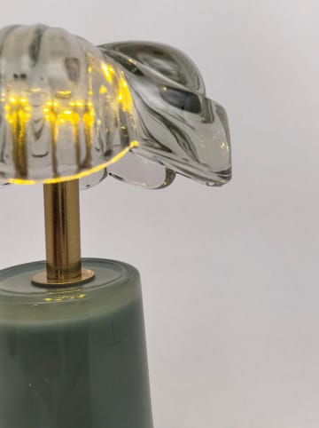 Bizzotto LED-Tischleuchte "Gatsby" in Grün - (H)18 x Ø 11 cm