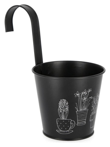 Bizzotto Blumentopf "Botany" in Schwarz - (H)24 x Ø 14 cm 