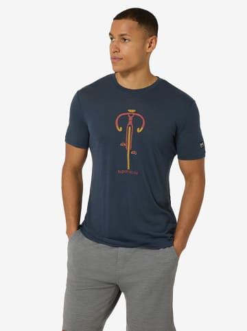 super.natural Trainingsshirt "Vintage Bike" donkerblauw