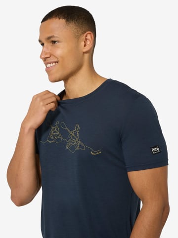 super.natural Trainingsshirt "Kanulines" in Dunkelblau