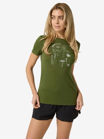 super.natural Trainingsshirt "Rock Flowers" groen
