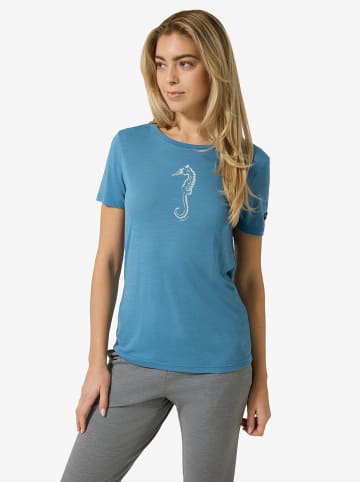 super.natural Trainingsshirt "Sea Horse" blauw