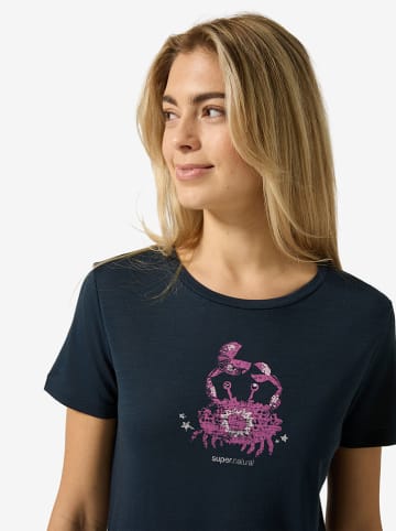 super.natural Trainingsshirt "Mrs Crab" in Dunkelblau
