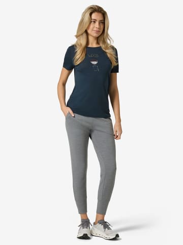 super.natural Trainingsshirt "Wood Craftine" in Dunkelblau