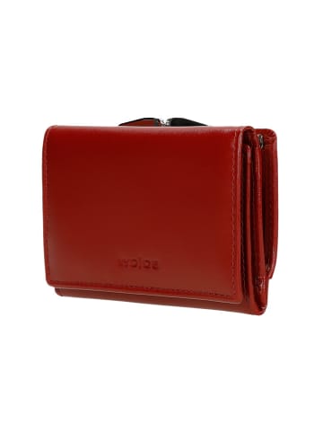 Wojas Leder-Geldbörse in Rot - (B)12 x (H)8 x (T)2 cm