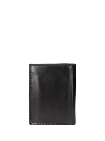 Wojas Leder-Geldbörse in Schwarz - (B)10 x (H)13 x (T)1,5 cm