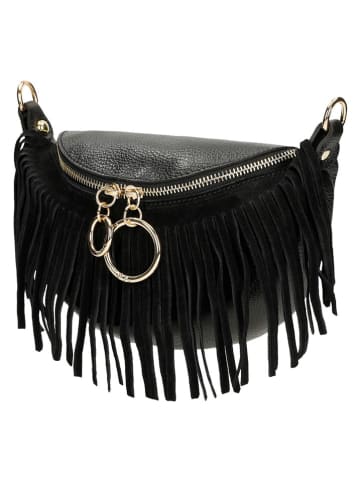 Wojas Leder-Brustbeutel in Schwarz - (B)25 x (H)15 x (T)8 cm