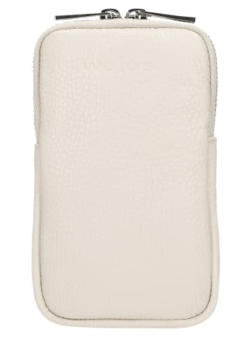 Wojas Leder-Handytasche in Beige - (B)9 x (H)16 x (T)1 cm