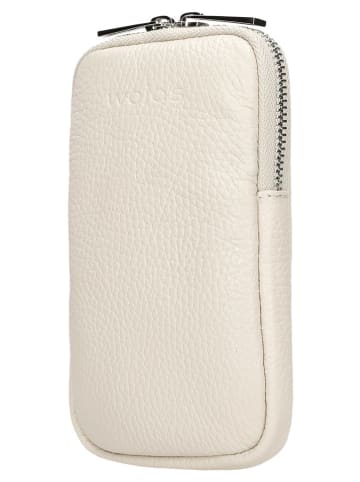 Wojas Skórzana torebka w kolorze beżowym na telefon - 9 x 16 x 1 cm