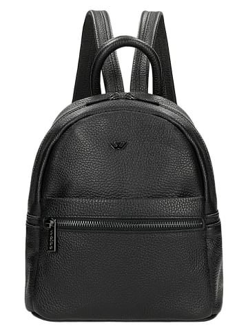 Wojas Leder-Rucksack in Schwarz - (B)23 x (H)26 x (T)11 cm