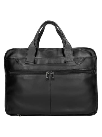 Wojas Skórzana aktówka w kolorze czarnym - 40 x 29 x 11 cm