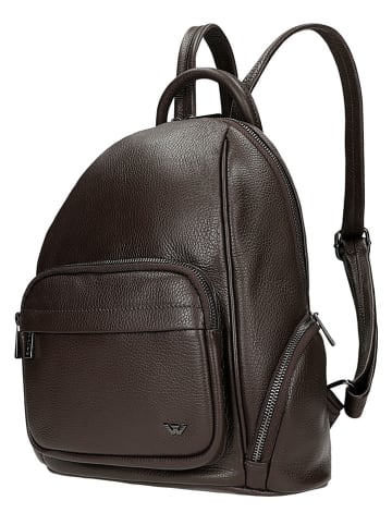 Wojas Leder-Rucksack in Braun - (B)22 x (H)30 x (T)15 cm