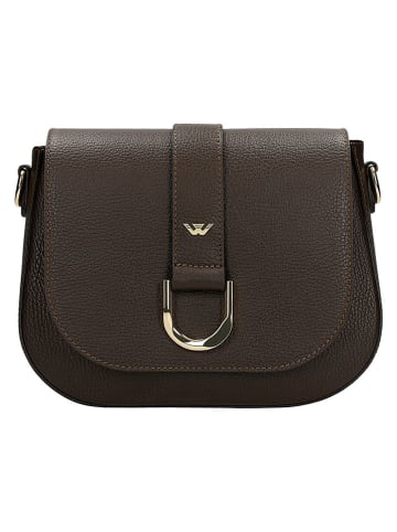 Wojas Skórzana torebka w kolorze brązowym - 25 x 18 x 8 cm