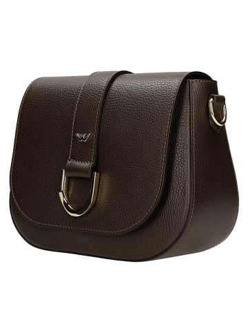 Wojas Skórzana torebka w kolorze brązowym - 25 x 18 x 8 cm