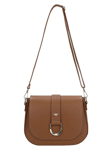 Wojas Leder-Umhängetasche in Hellbraun - (B)25 x (H)18 x (T)8 cm