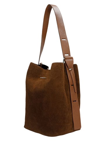 Wojas Skórzana torebka w kolorze brązowym - 37 x 29 x 19 cm