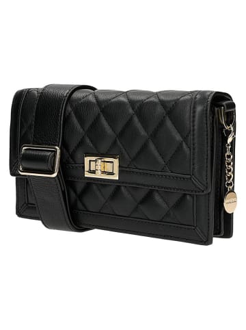 Wojas Leder-Umhängetasche in Schwarz - (B)23 x (H)14 x (T)5 cm