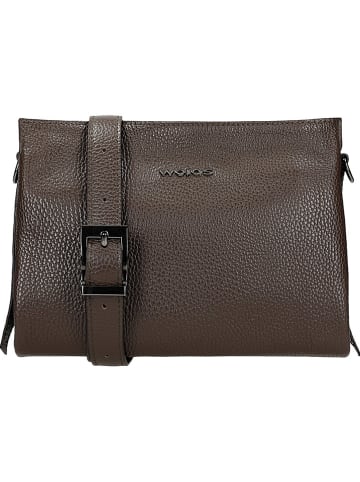 Wojas Skórzana torebka w kolorze brązowym - 25 x 18 x 9 cm