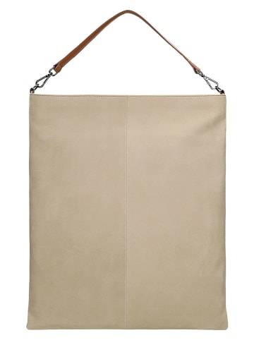Wojas Leder-Henkeltasche in Beige - (B)35 x (H)42 x (T)4 cm
