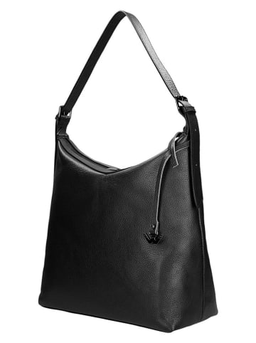 Wojas Skórzany shopper bag w kolorze czarnym - 44 x 30 x 15 cm