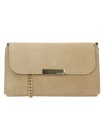 Wojas Skórzana torebka w kolorze beżowym - 21 x 11 x 2 cm