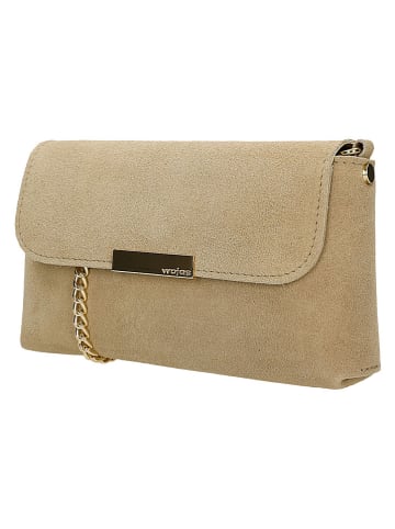 Wojas Leder-Umhängetasche in Beige - (B)21 x (H)11 x (T)2 cm