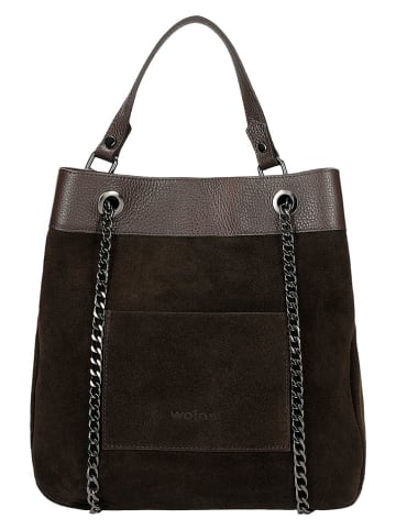Wojas Leder-Henkeltasche in Braun - (B)34 x (H)32 x (T)14 cm