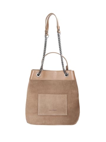 Wojas Leder-Henkeltasche in Hellbraun - (B)34 x (H)32 x (T)14 cm