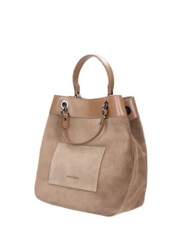 Wojas Leder-Henkeltasche in Hellbraun - (B)34 x (H)32 x (T)14 cm