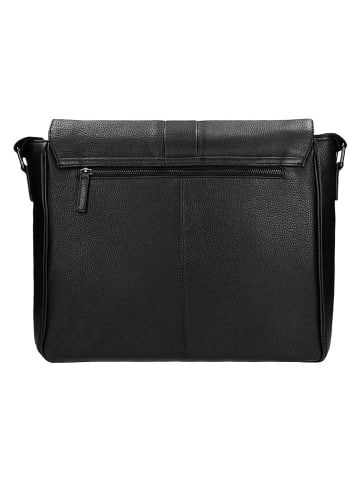 Wojas Skórzana torebka w kolorze czarnym - 35 x 28 x 9 cm