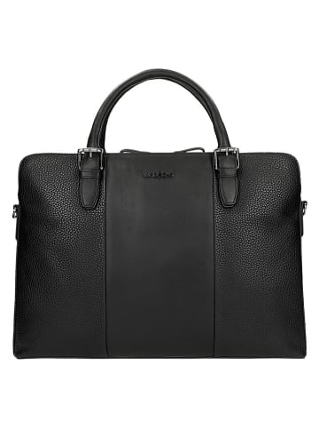 Wojas Leder-Businesstasche in Schwarz - (B)40 x (H)29 x (T)5 cm
