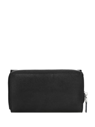 Wojas Leder-Geldbörse in Schwarz - (B)16 x (H)9,5 x (T)3 cm