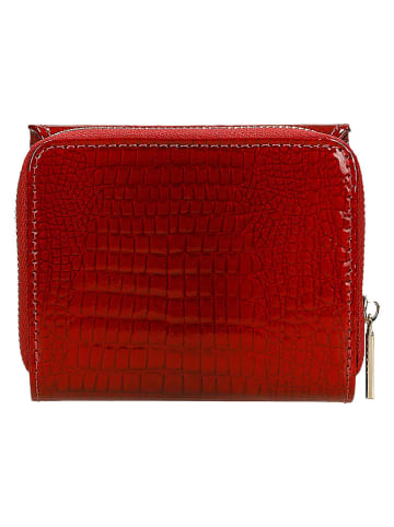 Wojas Leder-Geldbörse in Rot - (B)10 x (H)8 x (T)2 cm