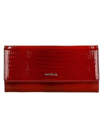 Wojas Skórzany portfel w kolorze czerwonym - 19 x 10 x 3 cm