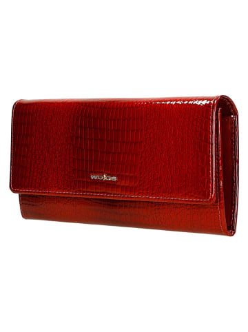 Wojas Leder-Geldbörse in Rot - (B)19 x (H)10 x (T)3 cm