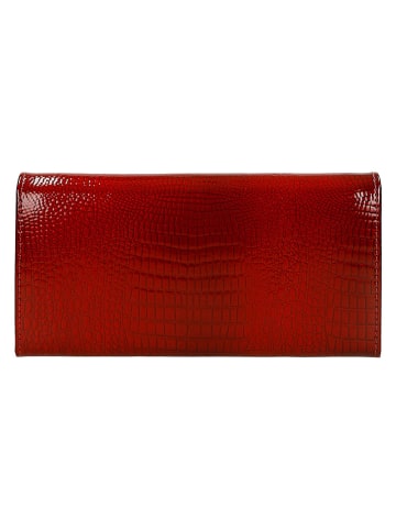 Wojas Skórzany portfel w kolorze czerwonym - 19 x 10 x 3 cm