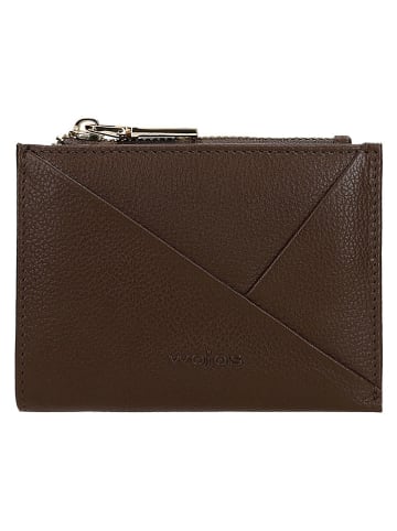 Wojas Skórzany portfel w kolorze brązowym - 12 x 9 x 1 cm