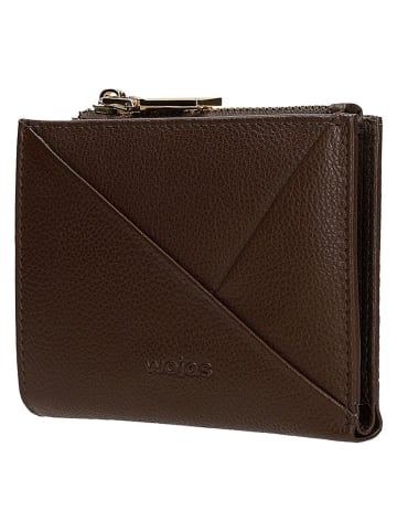 Wojas Skórzany portfel w kolorze brązowym - 12 x 9 x 1 cm