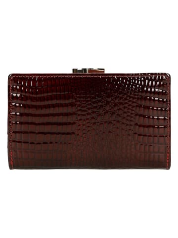Wojas Leder-Geldbörse in Rot - (B)14,5 x (H)8,5 x (T)3 cm