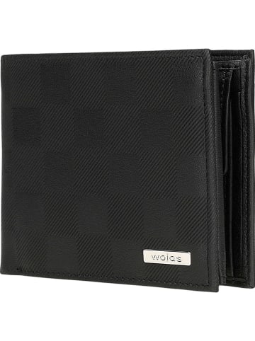 Wojas Skórzany portfel w kolorze czarnym - 12 x 9,5 x 2,5 cm