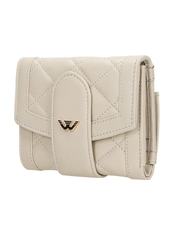 Wojas Leder-Geldbörse in Beige - (B)12 x (H)9,7 x (T)2,5 cm
