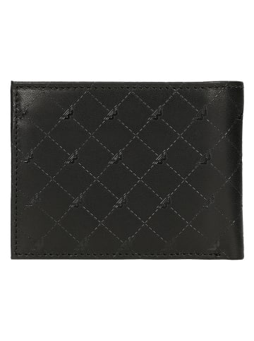 Wojas Leder-Geldbörse in Schwarz - (B)12,5 x (H)9,6 x (T)3 cm