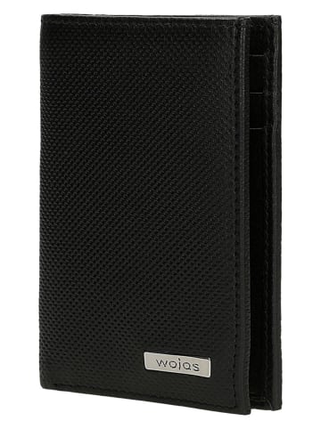 Wojas Skórzany portfel w kolorze czarnym - 8,3 x 11 x 2 cm
