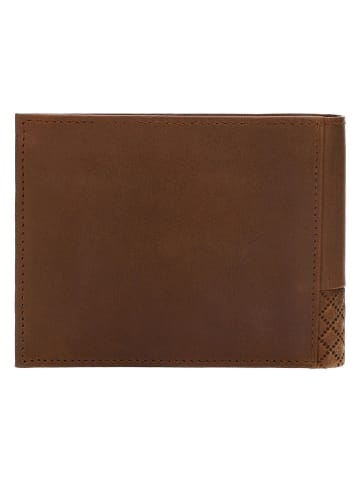 Wojas Leder-Geldbörse in Braun - (B)12 x (H)9,5 x (T)2 cm