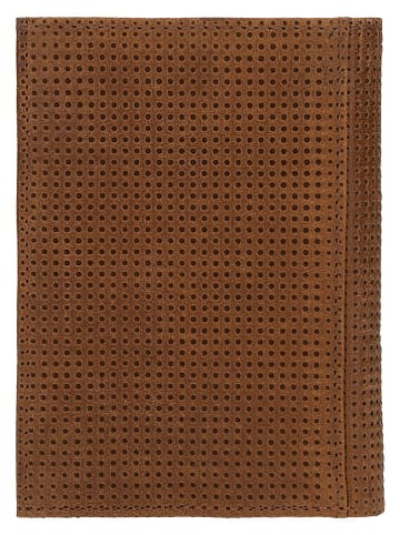 Wojas Leder-Geldbörse in Hellbraun - (B)9 x (H)12,4 x (T)2,5 cm