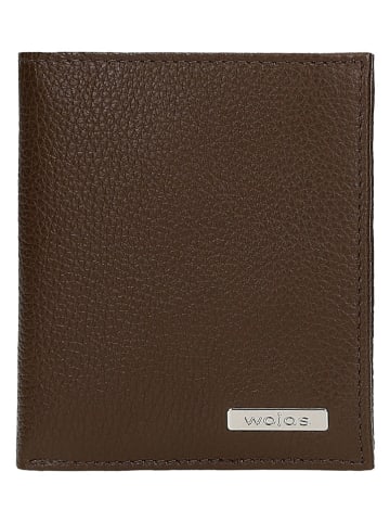 Wojas Leder-Geldbörse in Braun - (B)9 x (H)10,5 x (T)2 cm