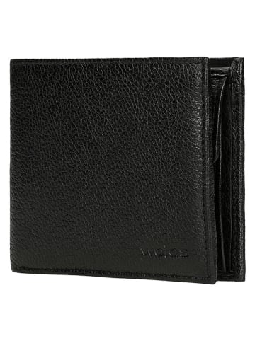 Wojas Skórzany portfel w kolorze czarnym - 9 x 11 x 2 cm
